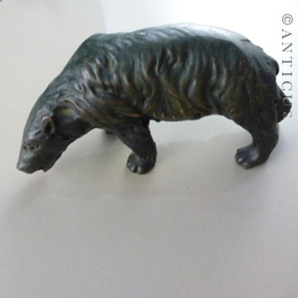 Vintage Bronze Bear Figurine.