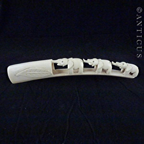 African Carved Tusk.