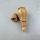 Victorian Treen Glove-Powder Dispenser.