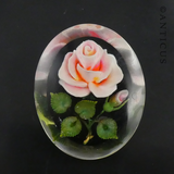 Vintage Lucite Brooch, Rose.