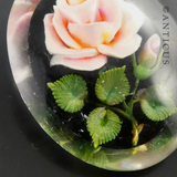 Vintage Lucite Brooch, Rose.