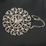 French Brooch, Swan with Arrow Royal Motif.
