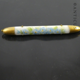 Old Limoges Porcelain Bar Brooch, Hand Painted.