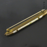 Old Limoges Porcelain Bar Brooch, Hand Painted.
