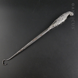 Sterling Silver-Handled Button Hook, 1896.