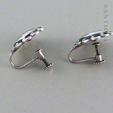 Pair of Enamel and Silver Butterfly Earrings.