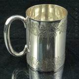 Victorian Christening Mug, Silver Plate.