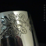 Victorian Christening Mug, Silver Plate.