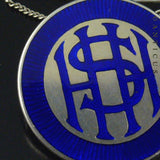 Silver and Blue Enamel Prefects Badge, H.H.S.