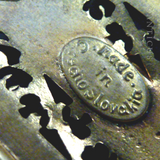 1930s Czech Gilt Metal and Glass Panel Bracelet.