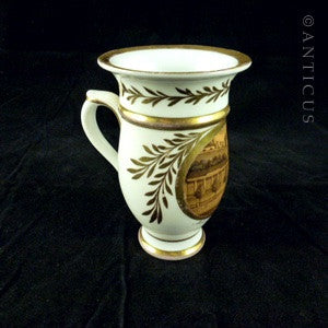 Early 1800s German Chocolate Cup, Hand Painted.