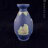 Wedgwood Blue and White Jasperware Vase.