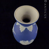 Wedgwood Blue and White Jasperware Vase.