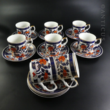 Modern Imari Patterned Coffee Set.