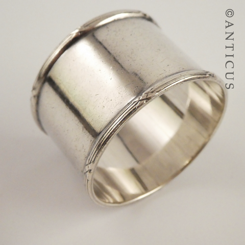 Sterling Silver Napkin Ring, 1926.