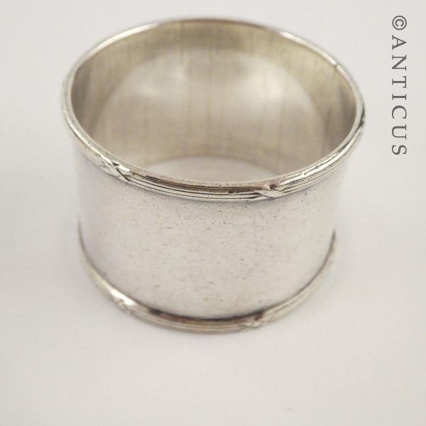 Sterling Silver Napkin Ring, 1926.