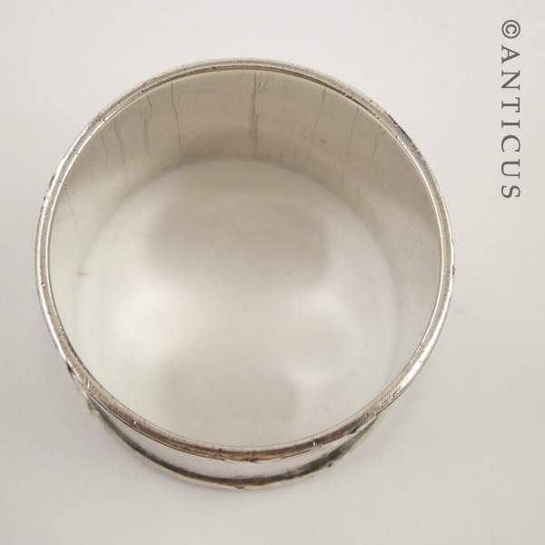 Sterling Silver Napkin Ring, 1926.