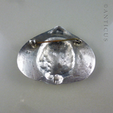 Cast Silver Brooch, Girl in Pipi Shell.