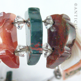 Unusual Scottish Silver and Agate Panels Bracelet.