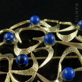 14ct Gold and Lapis Vintage Brooch.