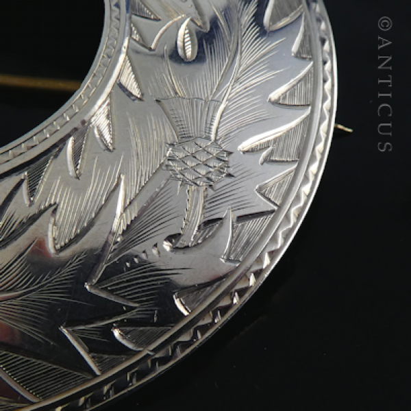 Very Large Victorian Scottish Shawl Brooch.