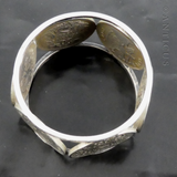 Old Chilean Silver Coin Napkin Ring.