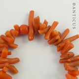 Victorian Coral Twig Necklace.