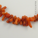 Victorian Coral Twig Necklace.