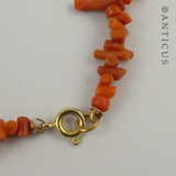 Victorian Coral Twig Necklace.