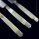 Set of 12 French Steel and Mother of Pearl Knives.