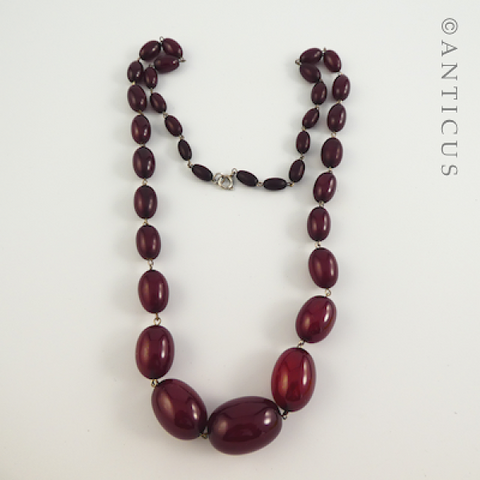 Amberine Necklace, Graduated Beads.