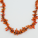 Antique Coral Spike Necklace.