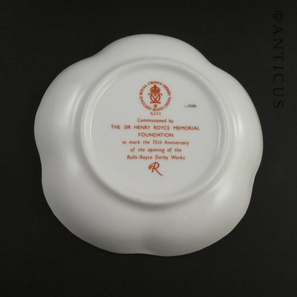Rolls Royce 75 Years Dish, Royal Crown Derby.