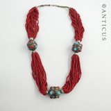 Tribal Coral Necklace with Ball Fittings.