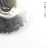 Pair Silver, Onyx and Marcasite Earrings.
