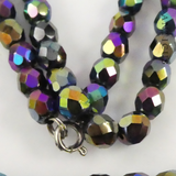 Long Strand of Carnival Glass Beads, Vintage, Corocraft.