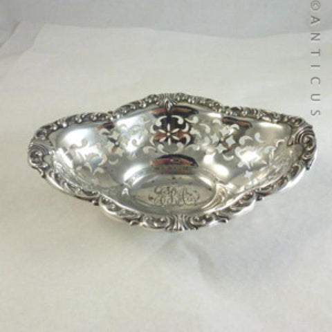 Gorham Antique Sterling Silver Pierced Work Dish.