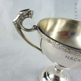Small Silver Plate Trophy Cup, Elegant Shape.