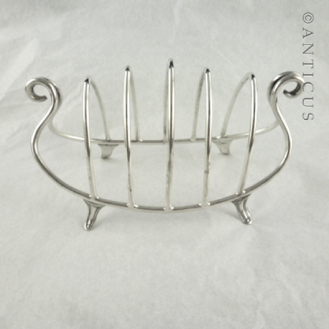 Silver Plate Toast Rack, Early 20th Century.