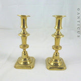Pair of Victorian Brass Candlesticks.