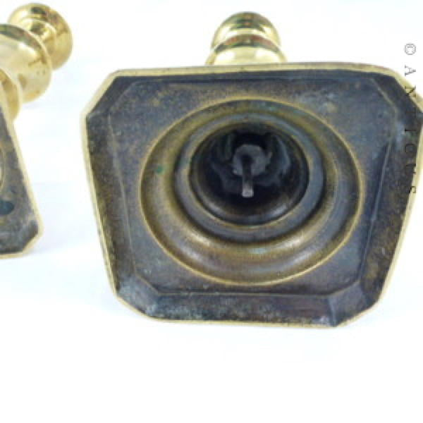 Pair of Victorian Brass Candlesticks.