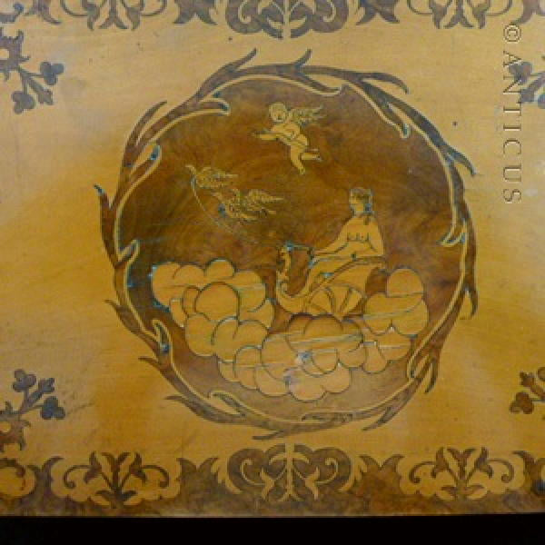 Marquetry Box, 19th Century, Sycamore Wood.