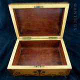 Marquetry Box, 19th Century, Sycamore Wood.