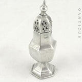 Antique Silver Pepperette, London 1900.