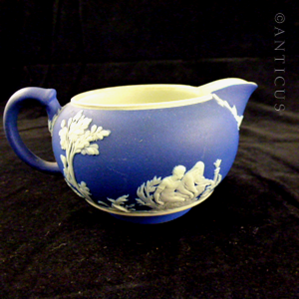 Wedgwood Blue Jasperware Creamer.