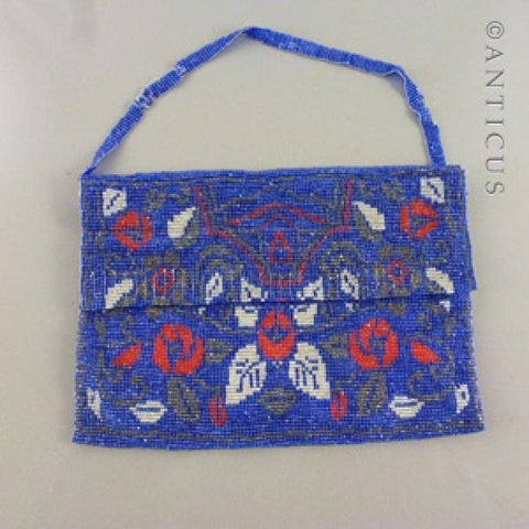 Arts and Crafts Beaded Evening Bag, Circa 1900.