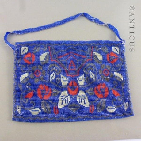 Arts and Crafts Beaded Evening Bag, Circa 1900.