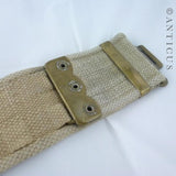 Canvas Soldier or Bandsman's  Belt, Brass Fittings.