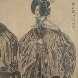 Large Victorian Fashion Print, Framed. 1835.
