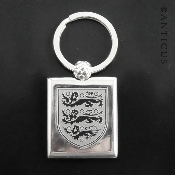 Handsome Three Lions Silver Ingot Key Ring